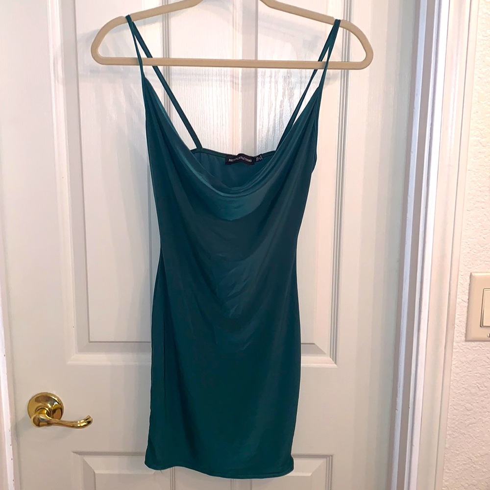Pretty Little Thing cowl neck bodycon dress